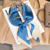 Silk-Feel Square Scarf 70 x 70 cm (27.6 x 27.6 in) Floral Satin Neckerchief – Women's Hair Band, Bandana & Wrap