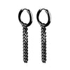 Punk Stainless Steel Stud Earrings Black – Unisex Vintage Hip Hop Ear Studs