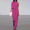Off-Shoulder Wide Leg Jumpsuit for Women, High Waist Office Romper with Full-Length Flare Pants – Spring/Summer