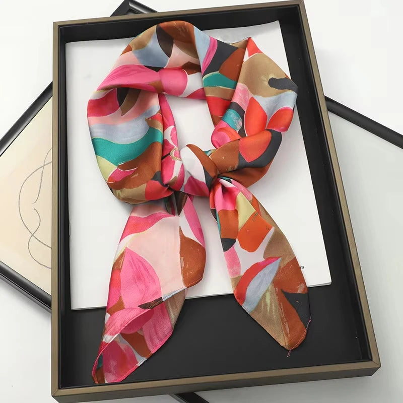 Luxury Satin-Look Square Scarf 70 x 70 cm (27.6 x 27.6 in) – Women's Hijab, Neck & Hair Wrap