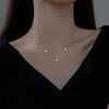 Gold Crystal Four-Leaf Flower Bracelet for Women Stainless Steel Zircon Charm Bangle