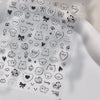 Gold Snowflake & Snowman 3D Self-Adhesive Christmas Nail Stickers with Rhinestones, 10.3 x 8 cm (4.06 x 3.15 in) Sheet