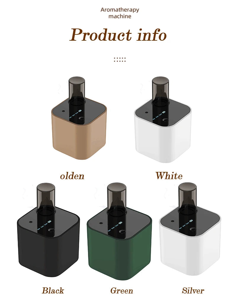 Rechargeable USB Portable Waterless Aroma Diffuser Nebulizer – 10ml Pure Essential Oil Scent for Home & Office