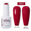 Red Semi-Permanent UV Gel Nail Polish 15ml (0.5 fl oz) Top & Base Hybrid