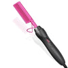Pink Electric Hot Comb Hair Straightener for Hair, Beard & Wigs – Portable Wet/Dry Heat Press Styling Tool