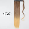 Wrap-Around Clip-In Ponytail Hair Extension 22-34 in (56-86 cm) Long Straight Heat-Resistant Synthetic Blonde Brown
