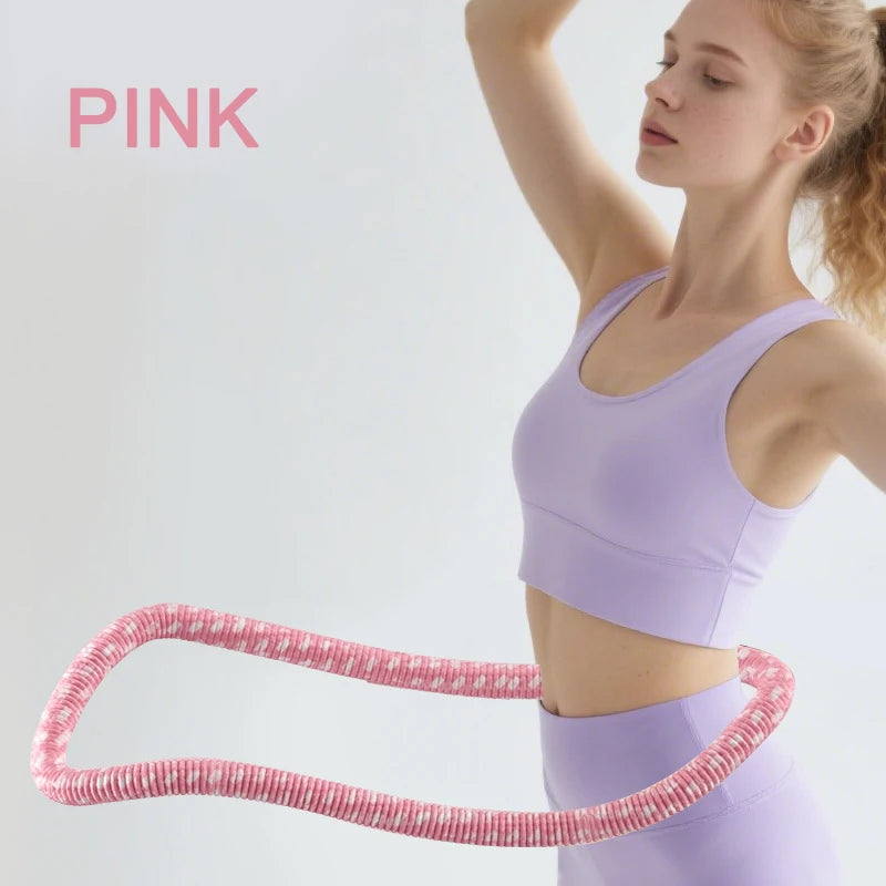 Women's Foldable Fitness Hoop – Soft Waist-Friendly Spring Design for Slimming & Cardio Workouts
