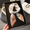 Luxury Square Silk-Feel Scarf 70 x 70 cm (27.6 x 27.6 in) Korean Fashion Floral Bandana Kerchief Wrap