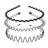 3/6-Pack Wavy Metal Headbands - Non-Slip Elastic Hairbands for Women, Fashion Hair Hoops
