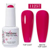 Red Semi-Permanent UV Gel Nail Polish 15ml (0.5 fl oz) Top & Base Hybrid