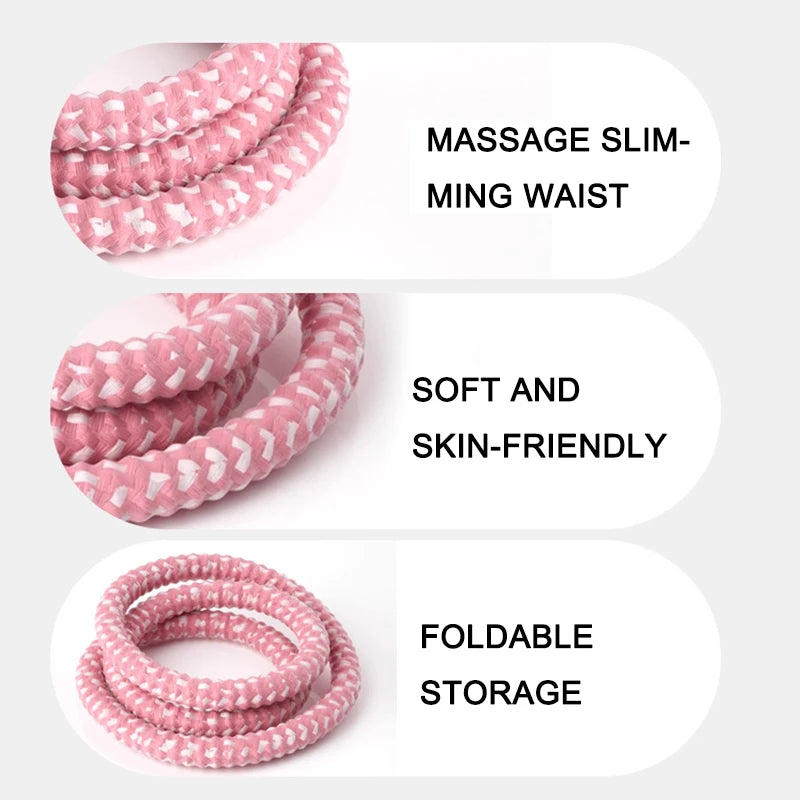 Women's Foldable Fitness Hoop – Soft Waist-Friendly Spring Design for Slimming & Cardio Workouts