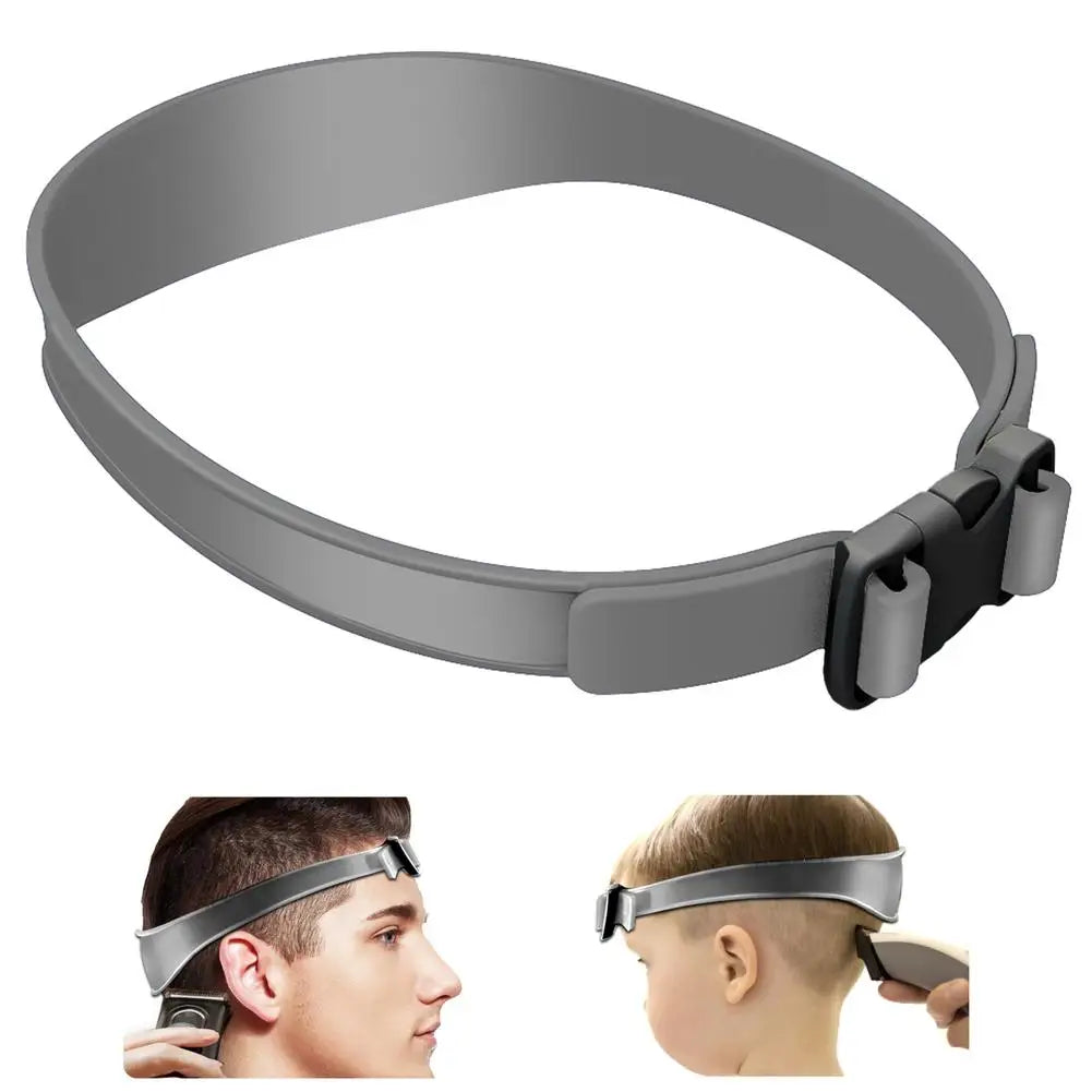 Adjustable Hairline & Neckline Trimming Guide Set – DIY Haircut Template with Silicone Headband & Clipper Comb