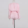 KBQ Lace-Up Patchwork O-Neck A-Line Mini Dress – High-Waist Spliced Folds, Casual Sleeveless Summer Dress