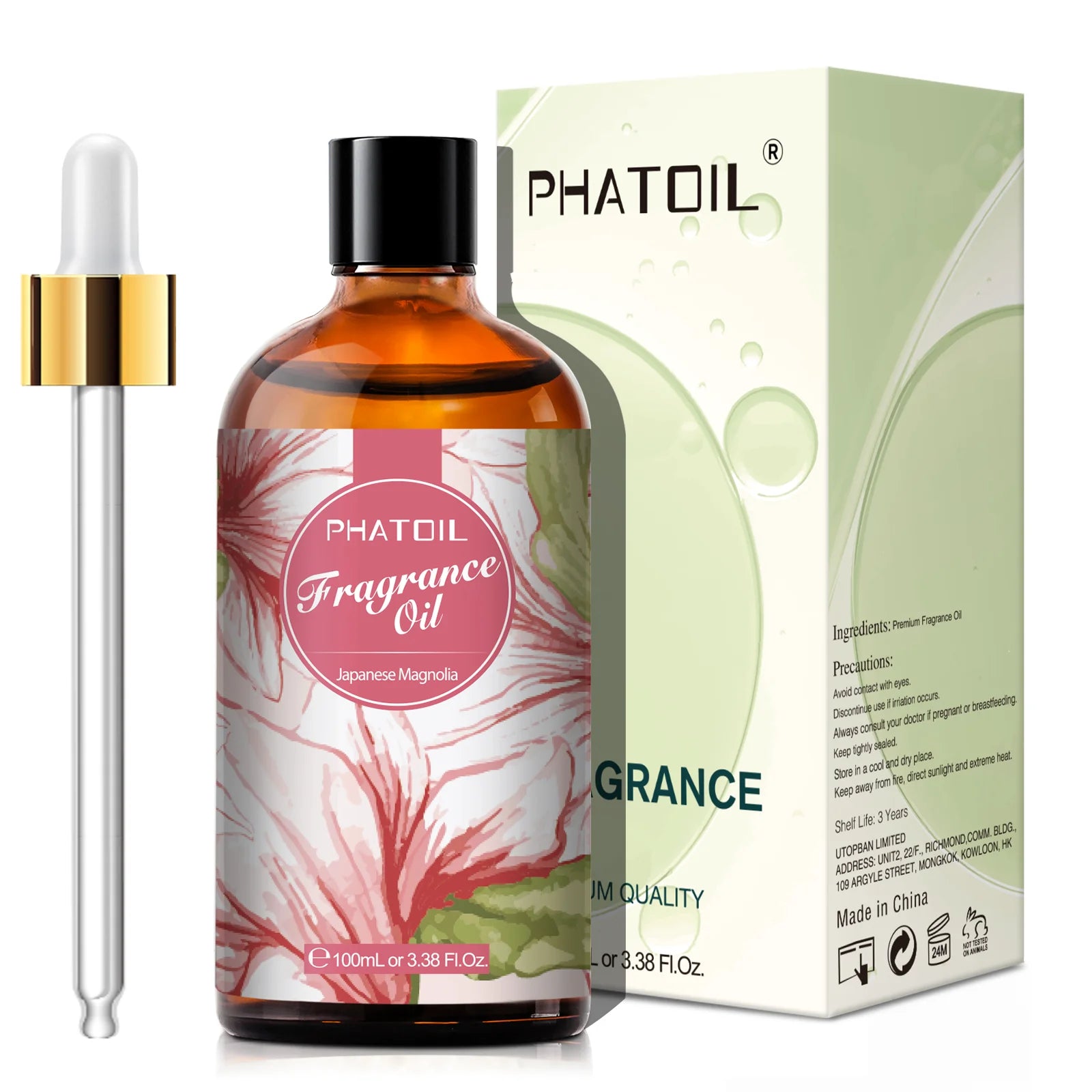 PHATOIL 100ml (3.4 fl oz) White Musk Fragrance Oil – Fresh Linen, Honeysuckle & Peach Orange Blossom for Candles, Soap & Diffusers