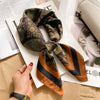 Satin Square Scarf 70cm (27.6 in) Silk-Look Polyester Neck & Hair Tie Bandana for Women Floral Headscarf Hijab