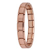 Women's Italian Charm Bracelet 9mm (0.35 in) Stainless Steel Link Bangle with Hidden Safety Clasp