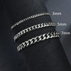 21cm (8.3 in) Stainless Steel Cuban Link Bracelet — 3/5/7 mm Unisex Chain for Men & Women