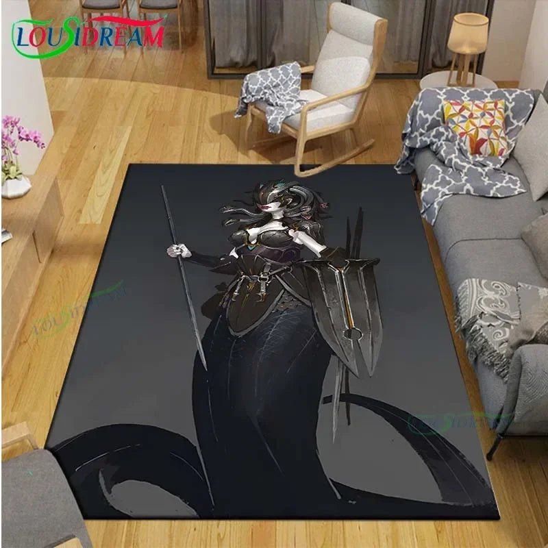 3D Mythical Beast Printed Area Rug Anti-Slip Polyester Carpet for Living Room, Kids Bedroom & Yoga Mat — Multiple Sizes (23.6×15.7–90.5×63 in / 60×40–230×160 cm)
