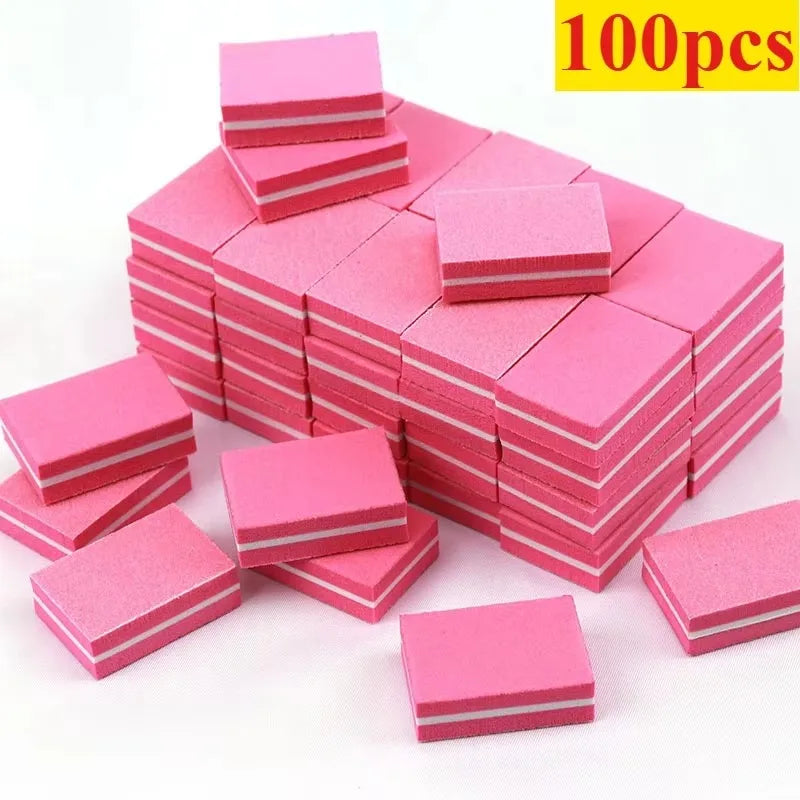 Mini Nail Buffing & Sanding Blocks - 10-100 Pc Pack Nail Buffer Files for Manicure, Pedicure & Nail Art