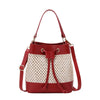 Straw Drawstring Bucket Crossbody Bag – Large Capacity Beach Messenger Shoulder Bag