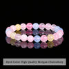 Natural Stone Beaded Bracelet 6/8/10mm — Obsidian Fluorite Quartz Jasper Stretch Yoga Bracelet for Women & Men