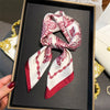 Silk-Feel Square Scarf 70 x 70 cm (27.6 x 27.6 in) Floral Satin Neckerchief – Women's Hair Band, Bandana & Wrap