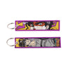 Anime Embroidered Keychain Double-Sided Key Fob 3 x 13 cm (1.2 x 5.1 in) for Backpacks Cars Motorcycles Gift