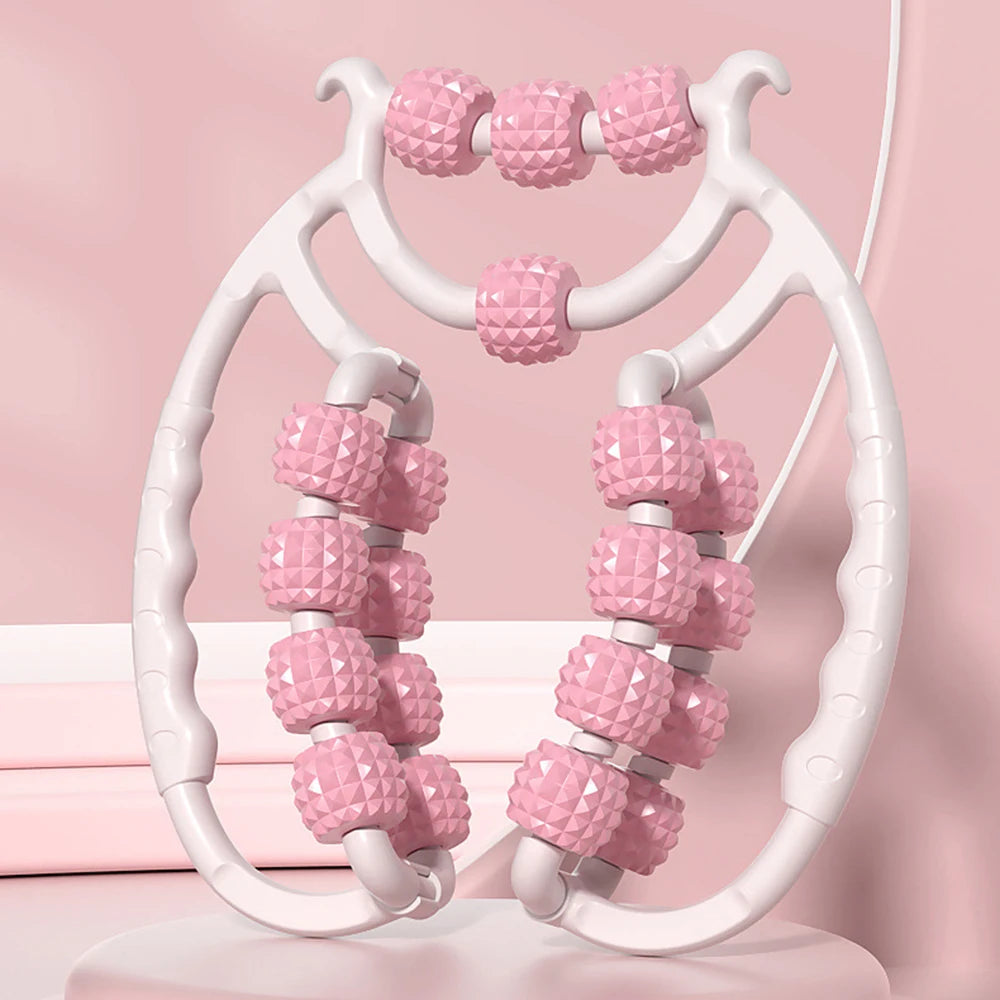 Dual-Ring 20-Roller Leg Massager & Thigh/Kegel Exerciser — Anti-Cellulite Slimming Clamp for Home