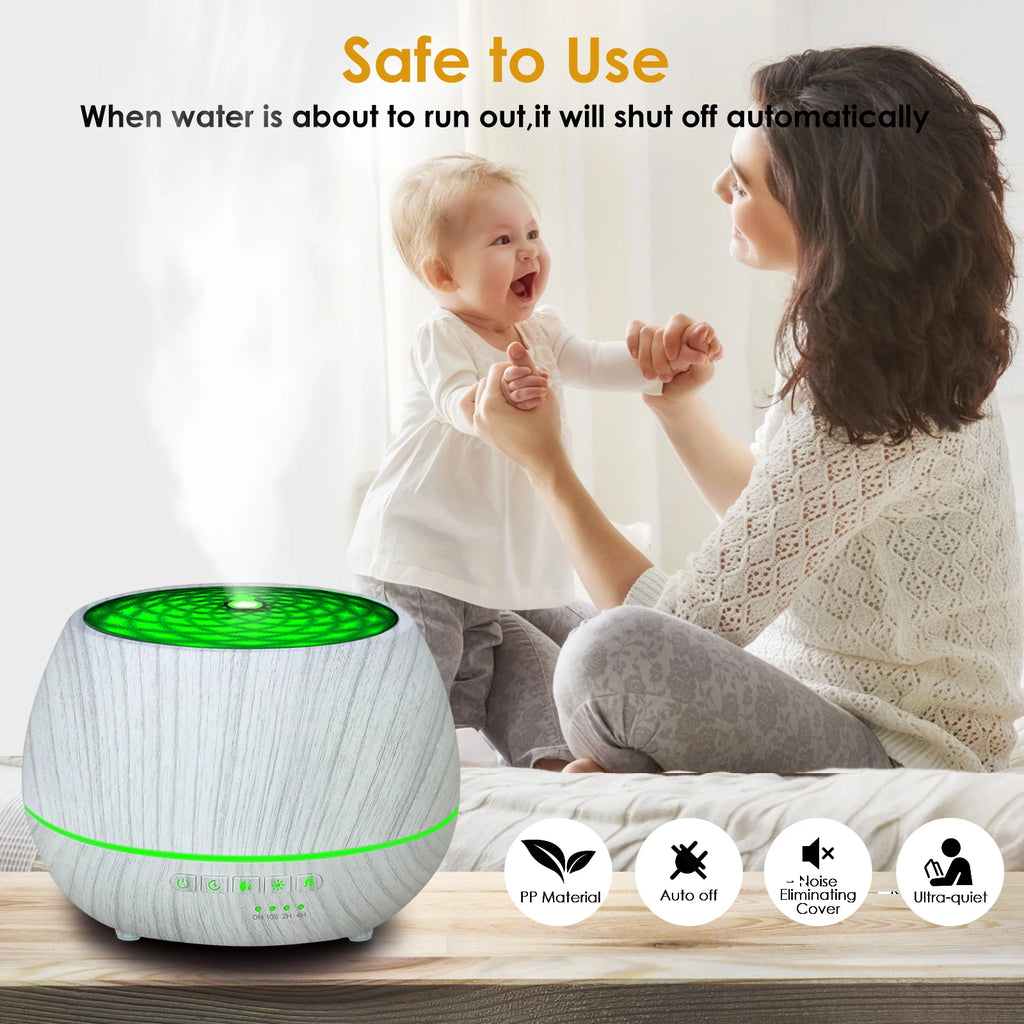 DELIXING Smart WiFi Humidifier & Aroma Diffuser 500 ml (16.9 fl oz) 7-Color LED Night Light — Works with Alexa & Google Home
