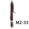 DIY Heat-Resistant Synthetic Boxing Braid Ponytail Extension - Silky Straight 160g (Black/Brown)