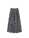 High Waist Plaid A-Line Skirt Plus Size Summer Flattering for Pear-Shaped Figures