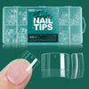 600-Piece Full-Cover Medium-Length Ballerina Press-On Nail Tips with Storage Box, Coffin Almond Square Stiletto Oval for Salon & DIY