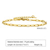 Waterproof Stainless Steel Link Chain Bracelet for Women - Gold-Plated Stackable Fashion Gift