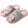 Women's Cotton Plush Lucky Cat Slippers - Cute Cartoon Warm Indoor Autumn/Winter Home Slippers