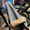 Fleece-Lined High-Waist Wide Leg Jeans for Women — Warm Straight-Leg Winter Denim