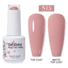 Red Semi-Permanent UV Gel Nail Polish 15ml (0.5 fl oz) Top & Base Hybrid