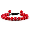 8mm Tiger Eye & Lava Stone Adjustable Braided Bracelet — Unisex Beaded Yoga Healing Energy Bracelet