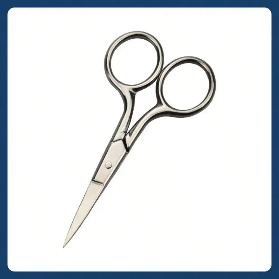 4 in (10.2 cm) Precision Beauty Scissors — Straight Tip Eyebrow, Nose & Ear Trimmer, 4Cr13 Stainless Steel