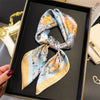 Bohemian Paisley Satin-Feel Polyester Square Scarf for Women 70×70 cm (27.6×27.6 in) – Neck, Hair, Bandana Shawl