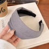 Women's Suede Wide Headband – Autumn Winter Pressed Hair Headband, Soft Wide Hairband in Black Brown Khaki Gray