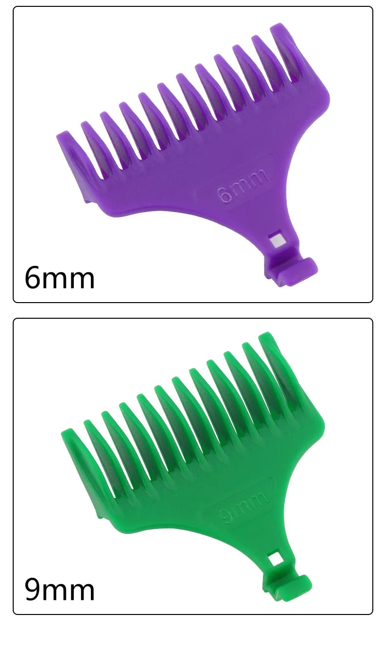 6-Pack Hair Clipper Guard Set – 1mm (0.04") 2mm (0.08") 3mm (0.12") 4mm (0.16") 6mm (0.24") 9mm (0.35") – Universal Trimmer Guide Combs for Hair Cutting & Styling