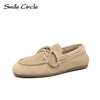 Genuine Leather Boat Shoes for Women - Classic Moccasin Flats, Non-Slip Casual Loafers