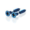 2-Pack Punk Stainless Steel Nail Spike Stud Earrings for Men & Women - Gold & Black Cartilage Tragus Helix Piercing