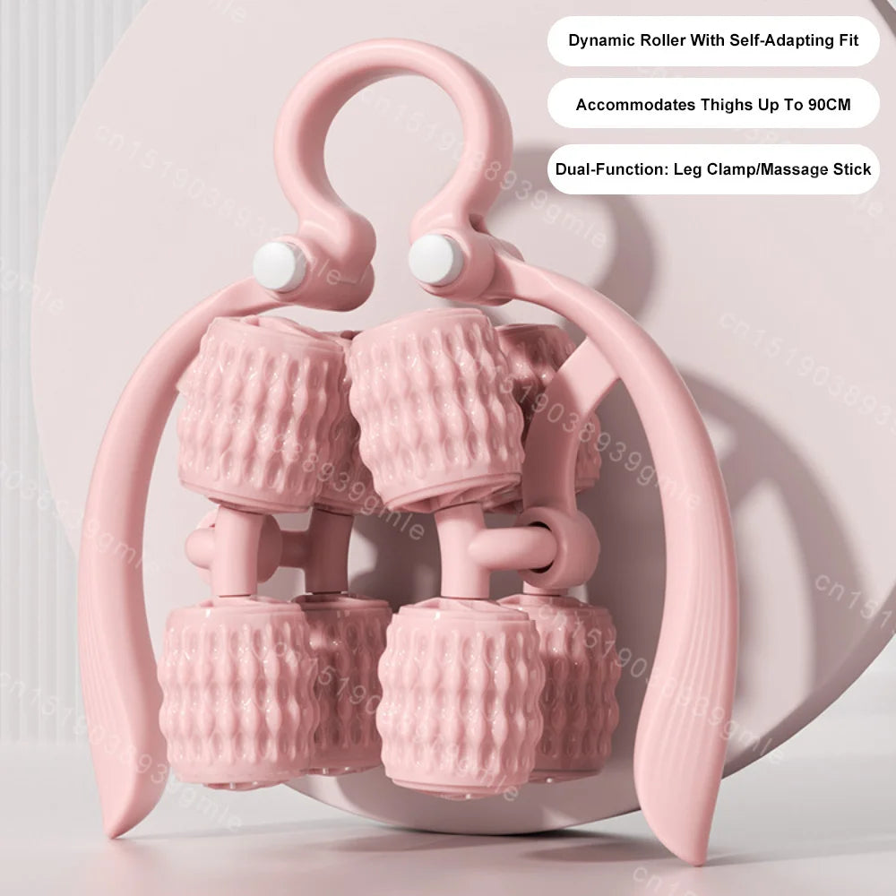 8-Wheel Full-Coverage Leg & Thigh Massage Roller — Anti-Cellulite Calf, Arm & Waist Muscle Massager