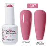 Red Semi-Permanent UV Gel Nail Polish 15ml (0.5 fl oz) Top & Base Hybrid