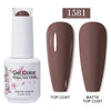 Red Semi-Permanent UV Gel Nail Polish 15ml (0.5 fl oz) Top & Base Hybrid