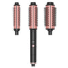 3-in-1 Interchangeable Hot Curl Brush Set, Heated Curling Wand, Hot Air Comb & Hair Straightener