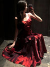 Women's Summer Ruffled Spaghetti Strap Ankle-Length A-Line Party & Evening Dress