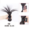 H&STAR Short Straight Clip-In Ponytail Hairpiece for Women – Invisible Top Hair Claw, Heat-Resistant Synthetic, 60g, 4 Colors