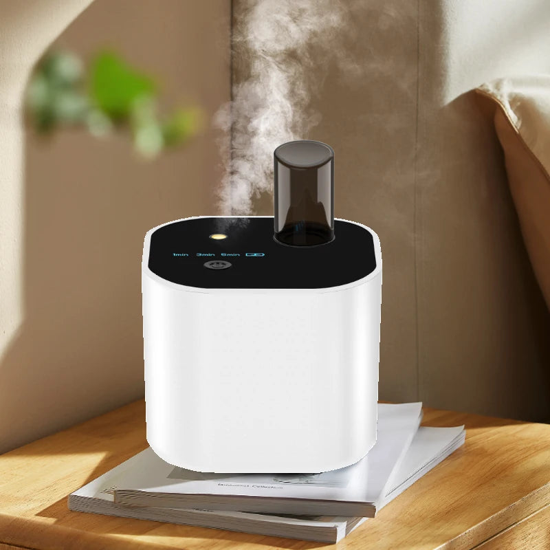 Rechargeable USB Portable Waterless Aroma Diffuser Nebulizer – 10ml Pure Essential Oil Scent for Home & Office